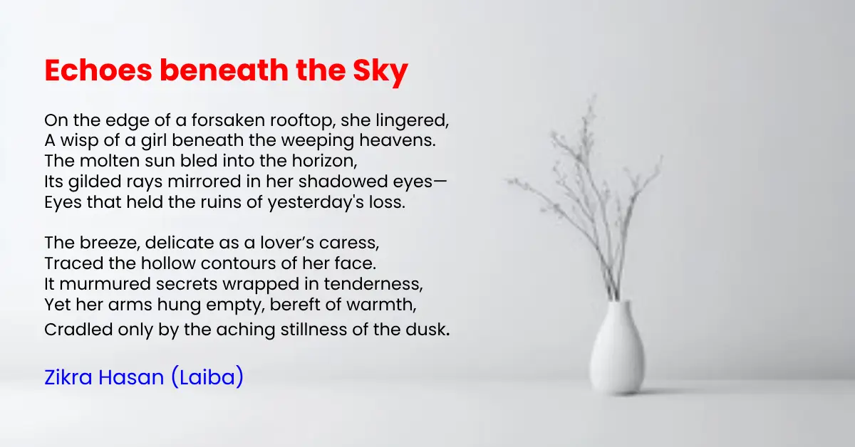 Echoes Beneath the Sky | Poignant and evocative poem